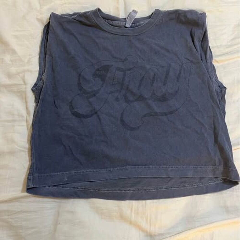 American Apparel The Fray Concert Dark Grey Small Sleeveless Crop Top